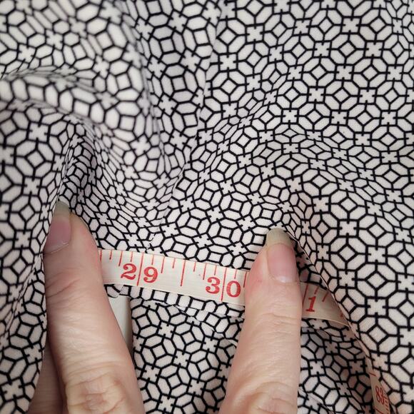 New Adrianna Papell Kate ivory black mosaic geometric print trouser pant size 6 - Picture 10 of 11